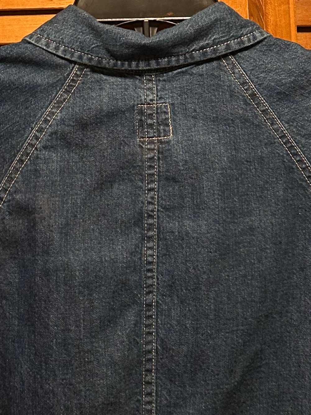 GAP Dark Blue Short Sleeve Denim Button Front Shirt - Picture 12 of 13